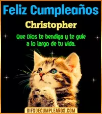 GIF Feliz Cumpleaños te guíe en tu vida Christopher